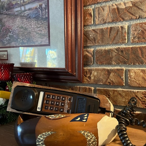 ⭐️ Rare Vintage Hand Carved Solid Maple Mallard Duck Telephone ‼️Last One Left! - Picture 8 of 12